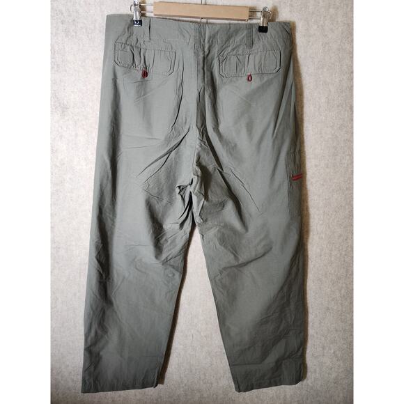 XHILARATION Y2K Green Red Nylon Cotton Blend Cargo Tech Wide Leg Pants SZ 20W - Picture 2 of 7